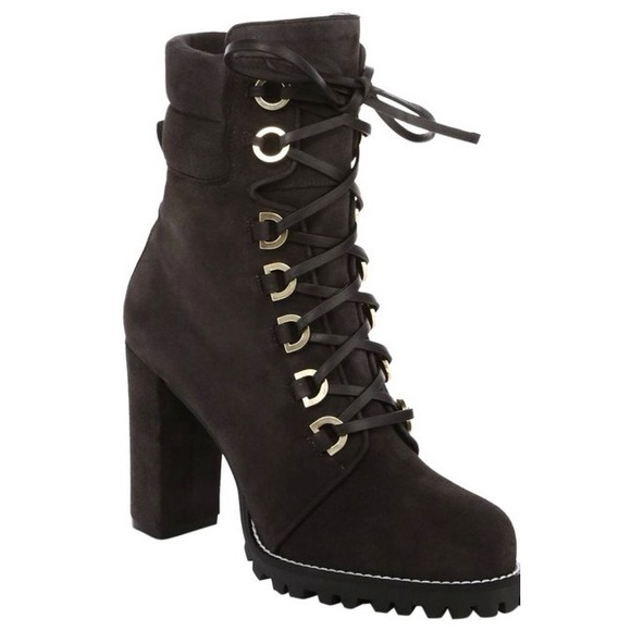 Stuart Weitzman Shoes - Stuart Weitzman Shackleton Combat Boots Suede Grey
